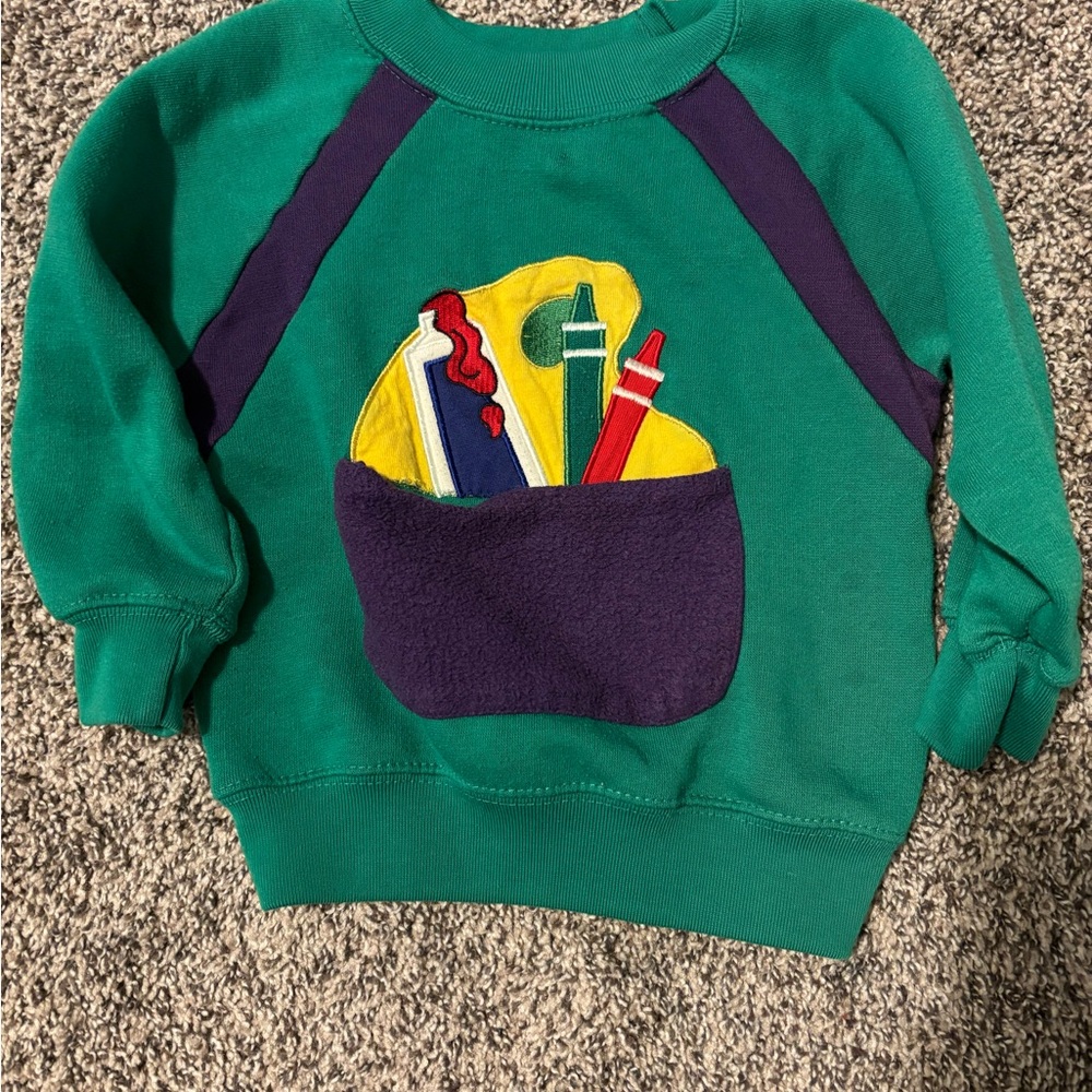 Vintage kids art sweatshirt